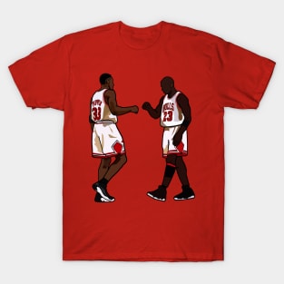 Michael Jordan And Scottie Pippen Throwback Chicago Bulls NBA T-Shirt